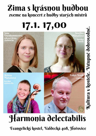 Zima s krásnou hudbou - koncert Harmonia delectabilis 17.1. 2026